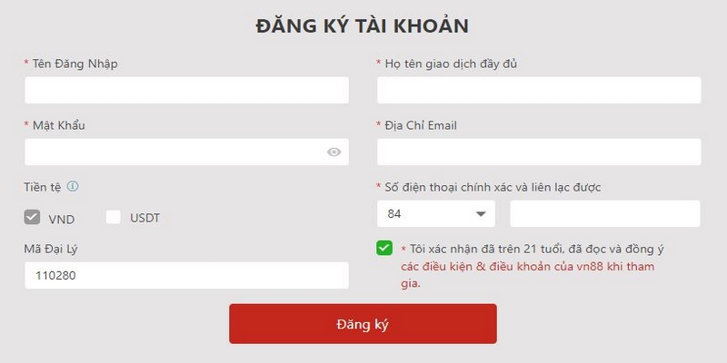 Đáp ứng các điều kiện để đăng ký VN88 thành công